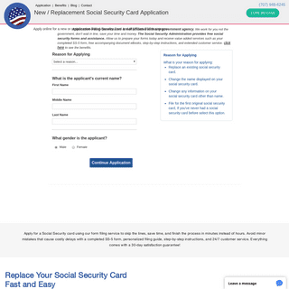 Replacement Social Security Card Application