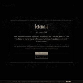 Behemoth Webstore - The Official Behemoth Merchandise