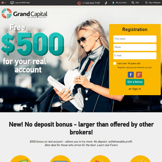  $500 No-Deposit Bonus for Forex trading – Grand Capital 