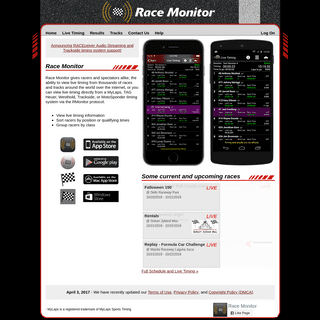 A complete backup of race-monitor.com