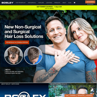 Hair Transplant & Hair Restoration : Bosley