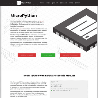 MicroPython - Python for microcontrollers