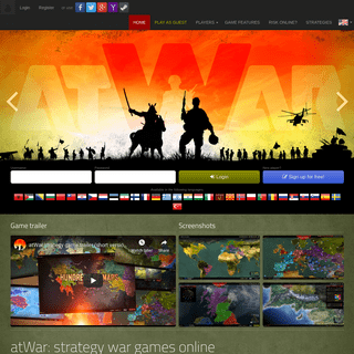 atWar | Play free multiplayer Strategy War Games like Risk Online and Axis & Allies