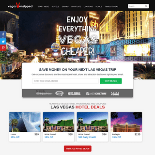 Las Vegas Hotel Deals, Promo Codes & Show Discounts | Vegas Unzipped