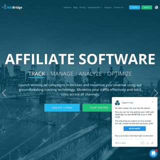 Affiliate Tracking Software for marketers and media buyers | AdsBridge