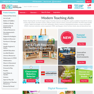 Modern Teaching Aids - Australia's largest supplier of educational resources