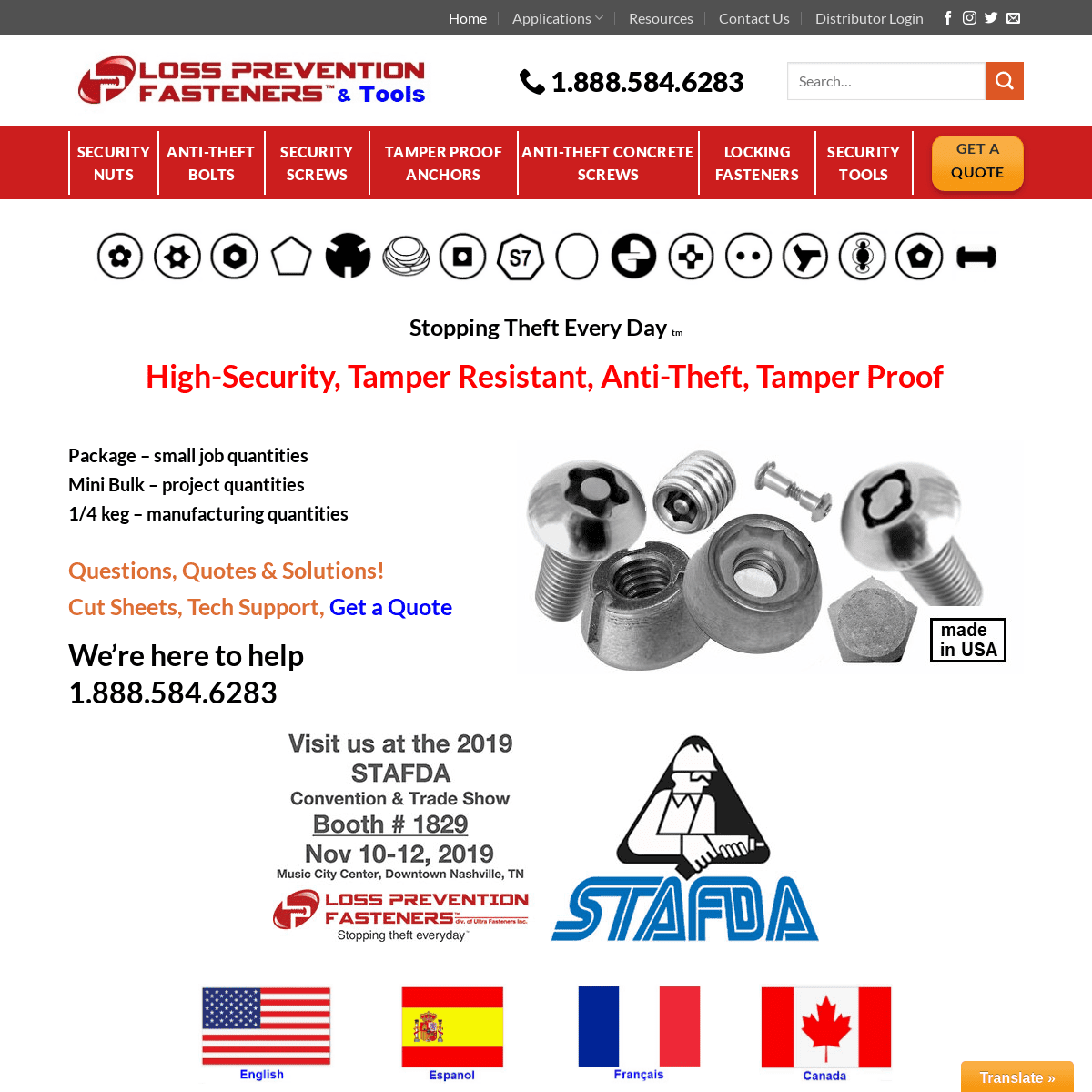 A complete backup of losspreventionfasteners.com