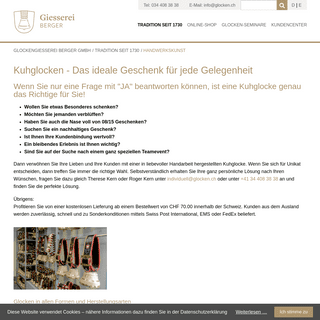 Kuhglocken seit 1730 - Glockengiesserei Berger GmbH