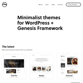 Minimalist themes for WordPress and The Genesis Framework