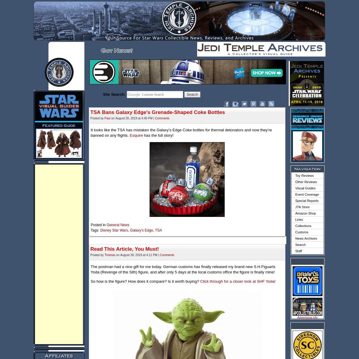 JediTempleArchives.com | A Star Wars Toys & Collectibles Resource; News, Visual Guides, and Reviews for Collectors