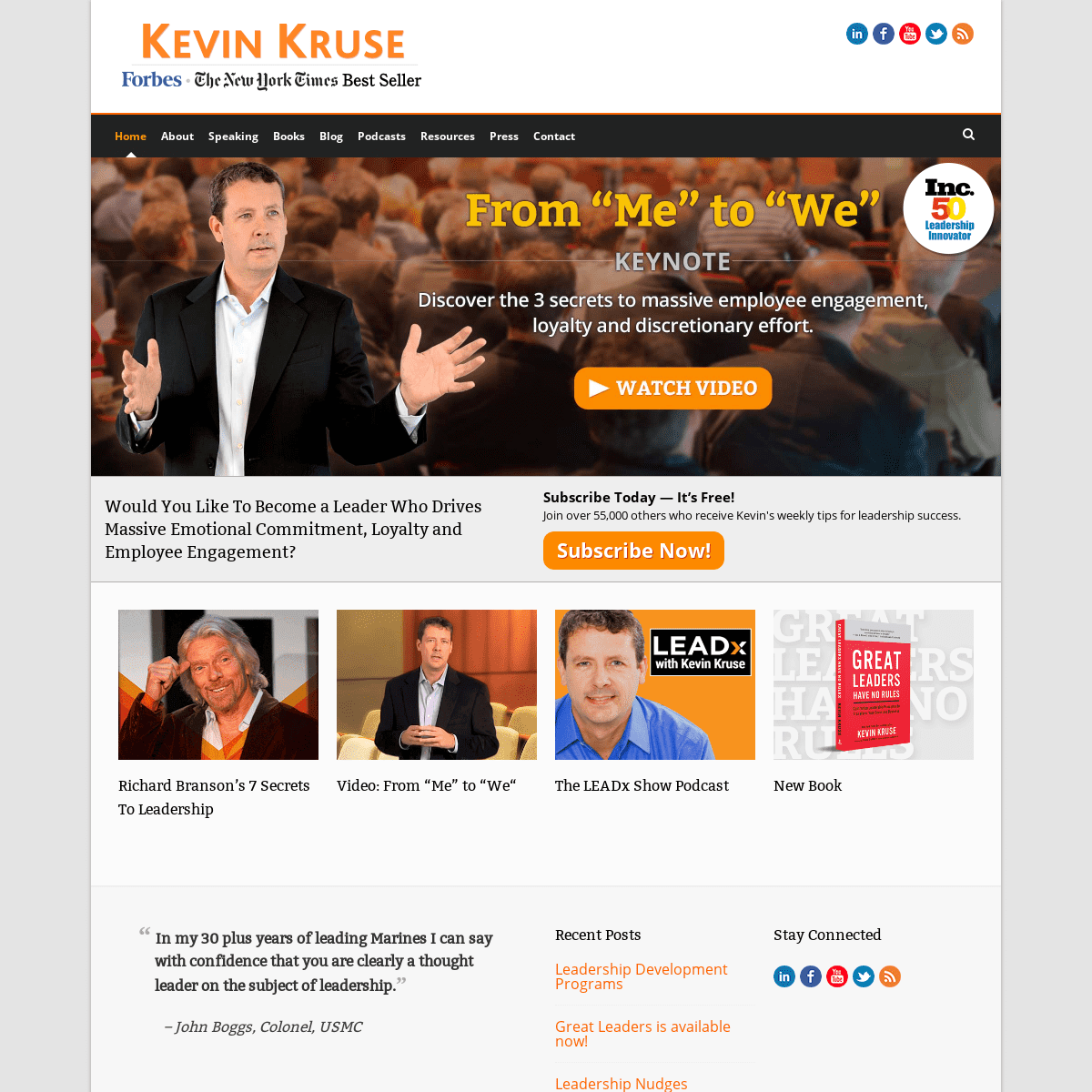 Kevin Kruse - NY Times Bestselling Author, Keynote Speaker | NY Times Bestselling Author, Keynote Speaker