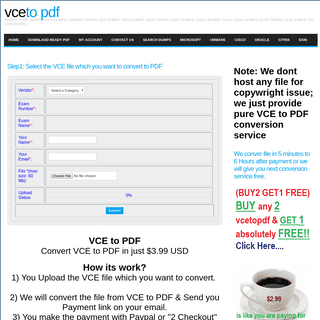VCE to PDF | Convert VCE file to PDF