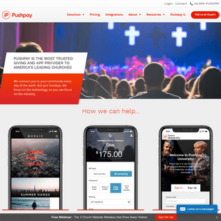 Digital Giving Solutions for America's Leading Churches | Pushpay