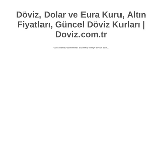 doviz.com.tr — Coming Soon