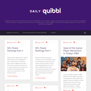 Quibbl (quibbl.me) is the internet's premier marketplace for opinions, analysis, and forecasts. We source a diverse newsfeed, an