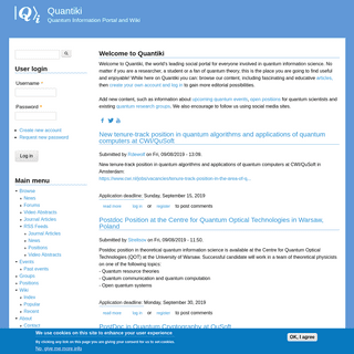 Quantiki | Quantum Information Portal and Wiki
