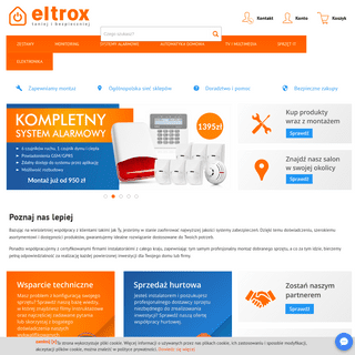 Sklep elektroniczny z monitoringiem i alarmami  | sklep Eltrox.pl