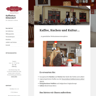 Kaffeehus Kittendorf – Ihr Stadtcafé in Mirow