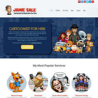 Cartoonist for Hire - Hire Leading Freelance Cartoon Artist Jamie Sale
