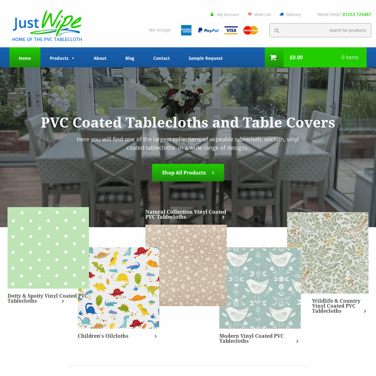 PVC Coated Tablecloths, Oilcloths & Table Covers | Just Wipe