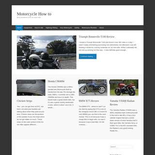 A complete backup of motorcyclehowto.net