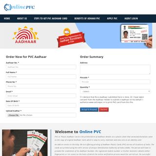 Aadhar PVC Card | Online PVC | Plastic Aadhar