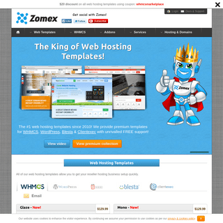 WHMCS Templates & Wordpress Themes for web hosting resellers