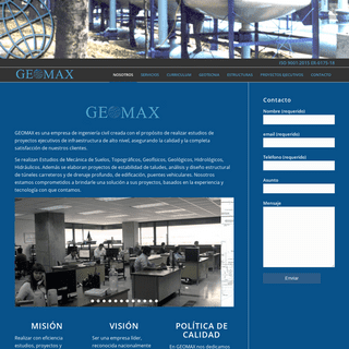 Geomax Mecánica de Suelos y Diseño Estructural – Túneles y Revisión Estructural