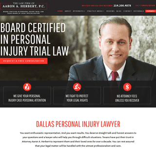 Dallas Personal Injury Lawyer - The Law Firm of Aaron Herbert