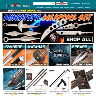 Swords, Knives & Ninja Weapons - TrueSwords.com