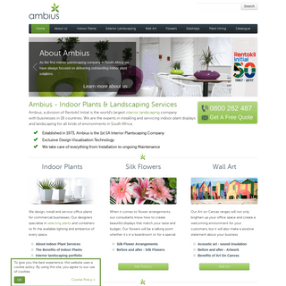 Indoor Plants, Plant Hiring & Commercial Landscaping | Ambius SA