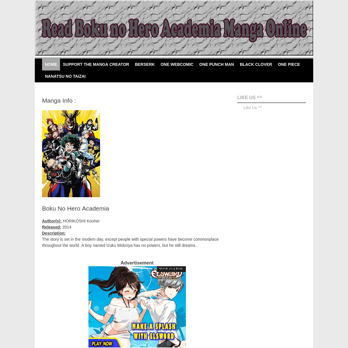 Read Boku no Hero Academia Manga Online
