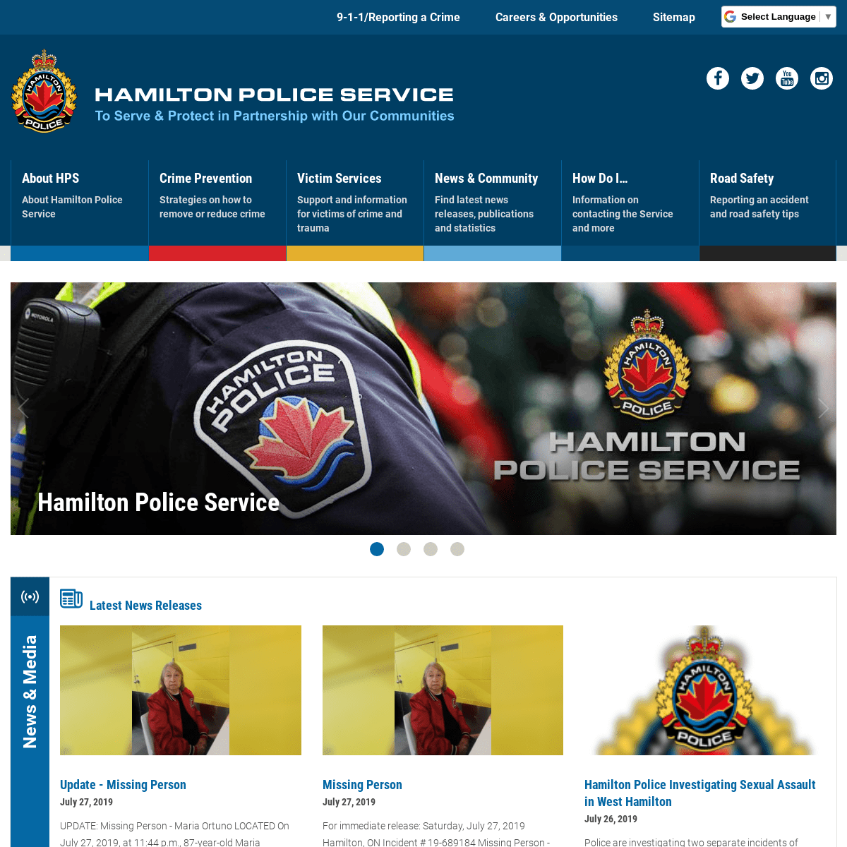Hamilton Police Service | To Serve & Protect in Partnership with Our Communities