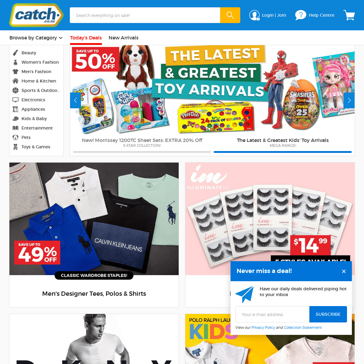 Shop daily deals at Catch NZ - 100% online | Catch.co.nz