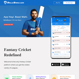 Play Online Daily Fantasy Cricket and Win Real Cash - BalleBaazi