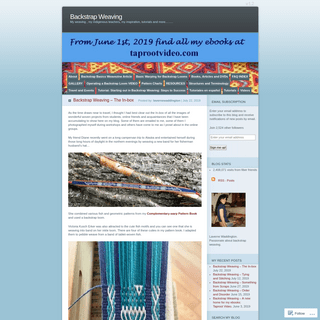 Backstrap Weaving | My weaving , my indigenous teachers, my inspiration, tutorials and more……..