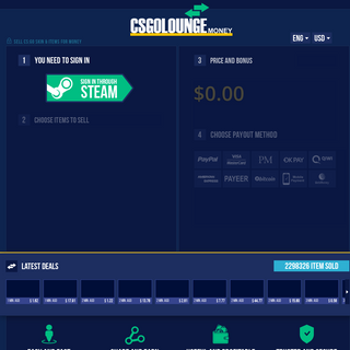 CSGO sell skins and items for real money | csgolounge.money