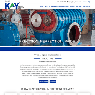 Blower Manufacturers in India | High Pressure Blower - Kay International Pvt. Ltd