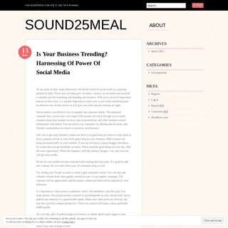 sound25meal | This WordPress.com site is the cat’s pajamas