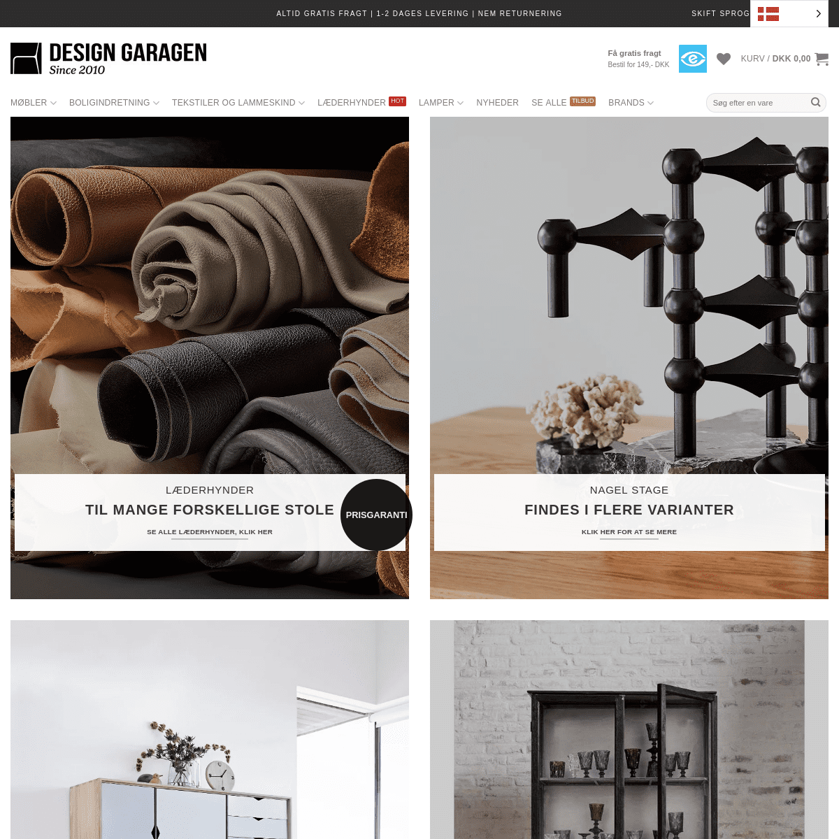 Boligindretning, designermøbler, lamper og meget mere | DesignGaragen