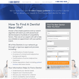 Dentist Near Me | Find a Dentist 24/7 | 1-800-DENTIST®