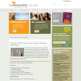 CalNonprofits Homepage - CalNonprofits