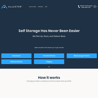 Alluster | Self Storage Solution in Toronto, Mississauga, Calgary, Vancouver, & Ottawa
