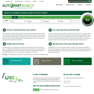 Search Salvage Yards for Auto Parts | AutoPartSearch.com
