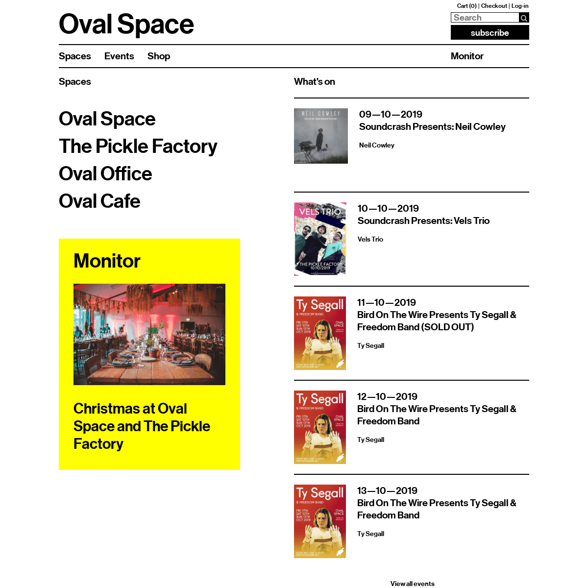 A complete backup of ovalspace.co.uk