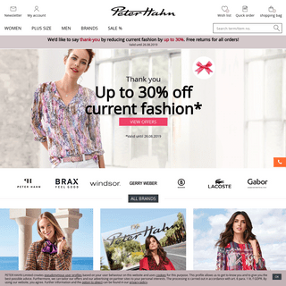 Fashion and top clothing labels - shopping in the Peter Hahn online shop