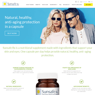 Sunsafe Rx: Natural Anti-Aging Supplement for Sun Defense | Sunsafe Rx is a premium nutritional supplement for skin care that he