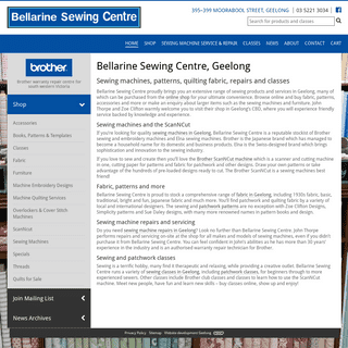 Bellarine Sewing Centre- (03) 5221 3034 - Geelong