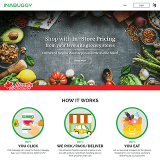 INABUGGY - Grocery delivery from grocery store online Toronto, Ottawa, Vancouver, Calgary, Edmonton, Montreal, Canada. Huge groc