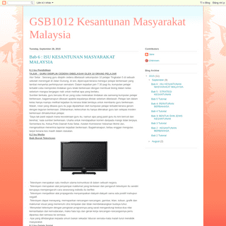 GSB1012 Kesantunan Masyarakat Malaysia